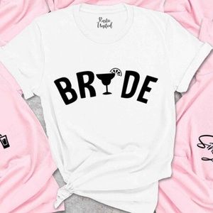 Bride Short Sleeve White Margarita T-Shirt Sz Medium